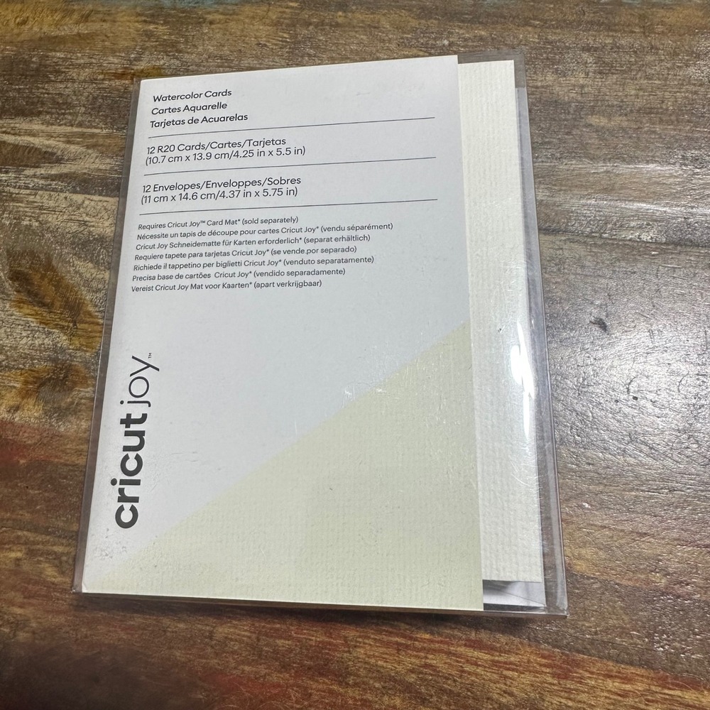 Cricut Joy Watercolor‎ Ivory Cards R20 White Envelopes 12 Count 2009984